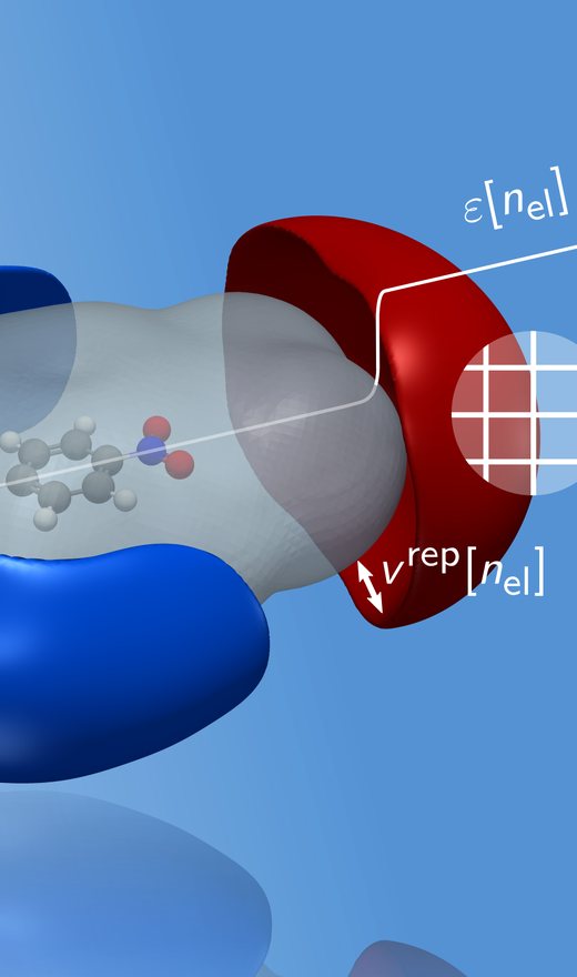 Continuum solvation model of a molecule in an electrolyte